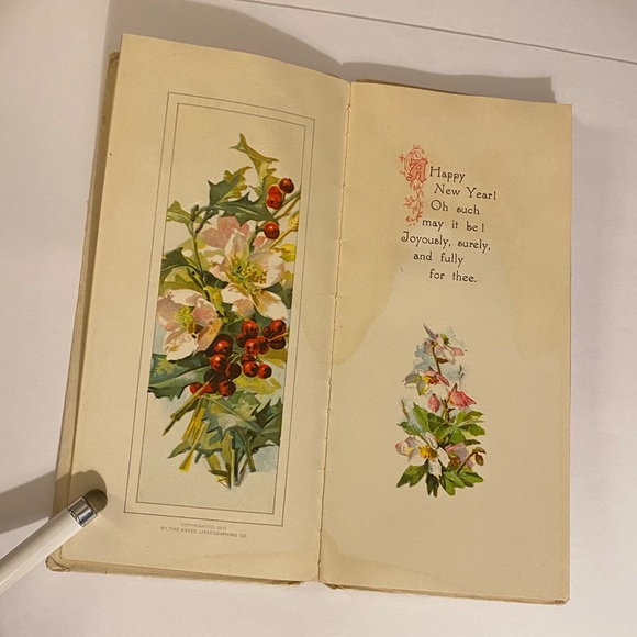 “New Year Cheer” Antique 1910 Poetry Book - Picture 3 of 12